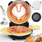 Forno Elettrico per Pizza da Interno, Forno per Pizza da appoggio da 12 con Pietra per Pizza e Griglia, Termometri Incorporati, Timer, Finestra di Visualizzazione, Riscalda Fino a 420 ℃ Forno black