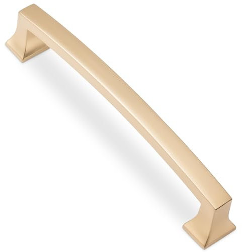 BUKOBYHE Paquete de 10 tiradores de gabinete de 5 pulgadas (128 mm), color bronce champán, tiradores de gabinete de cocina, cajones sólidos