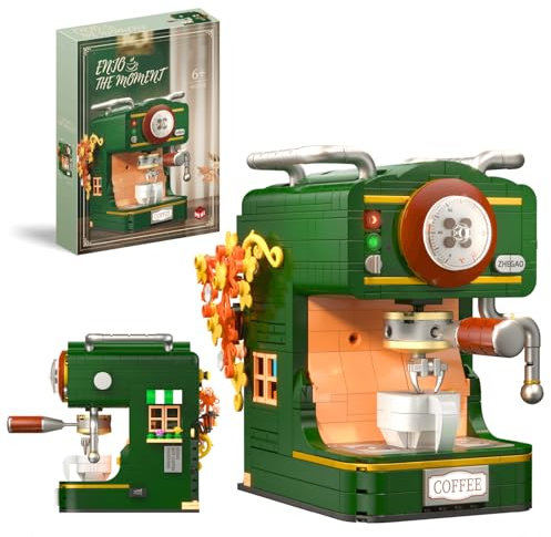 Mini Retro Coffee Machine Building Blocks, Classic Retro Series Coffee Machine Adult Building, 618 PCS Collectible Mini Vintage Coffee Maker Building Model, Creative Gift Toys for Adults Kids