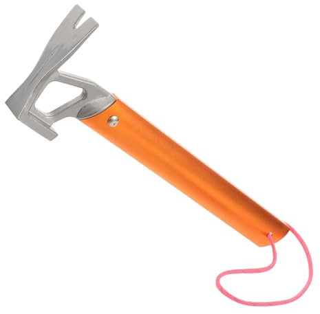 Mikikit Camping Hammer Aus Stahl Mit Griff Und Hakendesign Für Nägelziehen Und Aufhängen Tragbares Werkzeugzubehör Für Zeltbefestigung