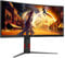 AOC Gaming CU34G4Z - Monitor curvo WQHD da 34 pollici, 240 Hz, FreeSync Prem., HDR400 3440x1440, 1ms GtG, 2x HDMI 2.1, 1x DisplayPort 1.4, USB Hub nero-rosso, 34 inch WQHD