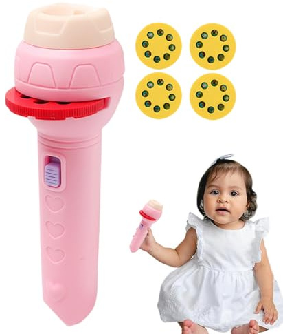 Projector Flashlight for Kids - Fun Kids Flashlight with Projector | LED Light Projector for Kids | Portable Kids Flashlight | Educational Projector Light | Fun Night Light for Kids