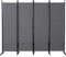 Mingone Paravent Raumteiler Innen Balkon Sichtschutz Terrasse Raumtrenner Trennwand Stehend Spanische Wand ohne Bohren Klappbar Freistehend Paravent 4-TLG. 200x176cm， Anthrazit