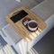 sugodesign Sofatablett Armlehne, Couch-Tablett, Einstellbarer Sofa-Tablett, Getränkehalter, Sitzgarnitur Ablage, Holz-Optik
