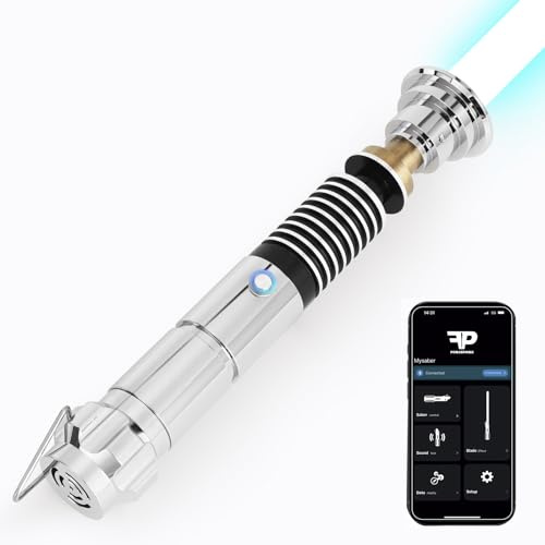 Saberforms Pixel Version Dueling Lightsaber, Motion Control Smooth Swing 27 Sound Fonts with Infinite Color Changing, Premium Metal Handle Light Saber for Adults and Kids Gift