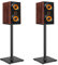 OUUTMEE Supports d'Enceinte Universel 1 Paire, Pieds d'Enceintes avec Gestion des Câbles Jusqu'à 10KG, Supports pour Enceintes de Sol Compatibles avec Enceintes Bose, Polk, JBL, Sony, Klipsch (Noir)