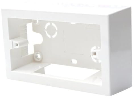 Scatola 504 esterna, da parete, 4 moduli/posti, colore bianco, universale, compatibile con tutte le serie civili, per prese, interruttori, sensori, montaggio esterno