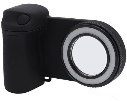 Agarre de la Cámara del Teléfono Magnético con Luz de Anillo de Selfie, Control Remoto de Bluetooth Inalámbrico, Mango de Cámara de Teléfono Inteligente Recargable
