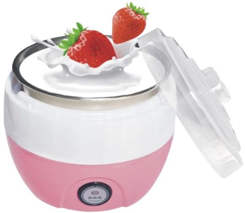 Serenitison Yaourtière Probiotique,Machine à Yaourt Entièrement Automatique de 1L,Fermenteur à Température Constante Maison,Petite Machine à vin de Riz et Machine à Natto,Antirouille(16 * 13cm)