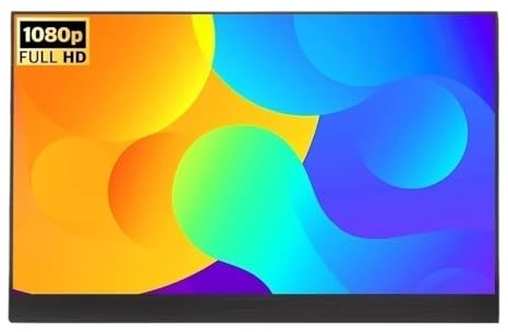 GBEVAUEIO Delgado Monitor portátil de 14 Pulgadas 1080P IPS Pantalla extendida Pantalla táctil Secundaria Ampliamente Utilizado