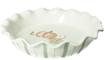 BRANDANI tortiera pirofila tonda in stoneware linea autunno Le Zucche 25,5 cm