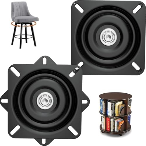 ZJXKJGS Universal Möbel Drehteller, 360° Grad Swivel Drehteller, Quadratische Drehplatte, Drehbeschlag Schwerlast, 156 * 156 * 23 mm, Für Hocker, Tische, Bücherregale (6 inch)