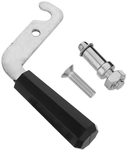 GLSTOY L-Shaped Stove Door Handle Replacement Wood Fireplace Door Handle Kit with Screw Nut and Axle Heat Resistant Pull Door for Woodburner Stove Doors and Home Heating