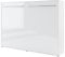 Schrankbett Concept PRO Horizontal, Wandklappbett, Bettschrank, Wandbett, Schrank mit integriertem Klappbett, Funktionsbett (140 x 200 cm, Weiß/Weiß Hochglanz, Horizontal)