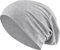 Jersey Baumwolle elastisches Long Slouch Beanie Unisex Herren Damen mit Strass Stern Steinen Mütze Heather in 35 (7) (Heather Light Grey)