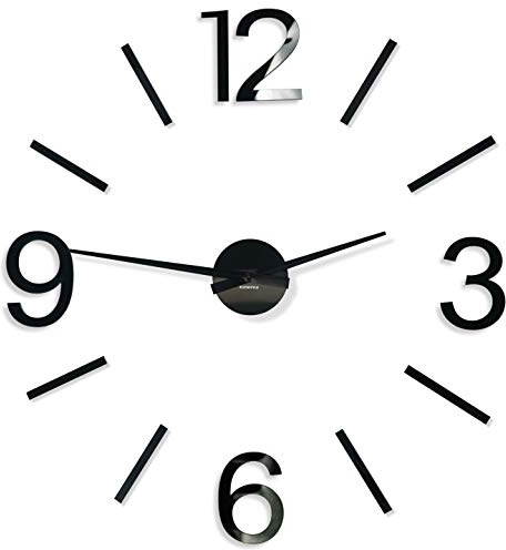 FLEXISTYLE Moderne große Wanduhr DIY Admirable 4 XXL, 100-130cm, Wohnzimmer, Schlafzimmer, hergestellt in der EU, leise