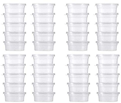 40 Stück Schleim Behälter, Slime Aufbewahrungsbehälter, Slime Containers Aufbewahrungsbehälter, Zur Aufbewahrung Von Plastilin, Klebstoff, Kosmetika Usw.