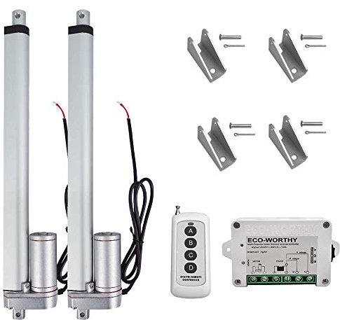 DCHOUSE 2 pz 14 Stroke Attuatore Lineare 12 Volt 12 V DC 350mm Attuatore Movimento Lineare Wireless Kit Telecomando Con Motore Lineare Staffe di Montaggio
