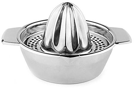 Zitronenpresse Edelstahl, Zitruspresse Orangenpresse Manuelle Mit Behälter, Profi Rostfreie Saftpresse Limettenpresse Fruchtpresse Citronenpresse, BPA-frei, Spülmaschinengeeignet