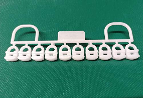 TENDAGGIMANIA Gancetti per Tende Kit SCIVOLI SCORREVOLI 100 Pezzi in PVC per Binario scorritenda Riloga in Alluminio