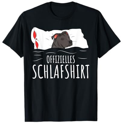 Offizielles Schlafshirt Staffordshire Bullterrier Geschenk T-Shirt
