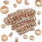 TOAOB 400 Stück Rondelle Strass Spacer Perlen Roségold 4mm bis 10mm Metall Kristall Strasssteine Zwischenperlen für Schmuckherstellung