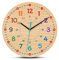 Cander Berlin MNU 7930 A Kinderwanduhr Holz lautlos 30,5 cm geräuschlos MDF Lernuhr Lernzifferblatt Jungen Mädchen Kinderzimmer ohne Tickgeräusche