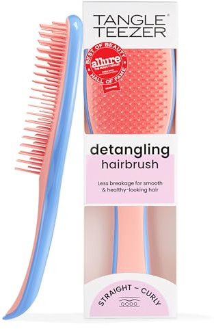 Tangle Teezer Ultimate Detangler Brush for Wet & Dry Hair, Eliminates Knots & Reduces Breakage for Straight to Wavy Hair Types, Apricot Blaze