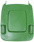 Happyyami Plastic Trash Can Lid 240L Garbage Bin Replacement Cover Waste Container Dome for Commercial Kitchens Restaurants 63 Gallon Garbage Cans Green