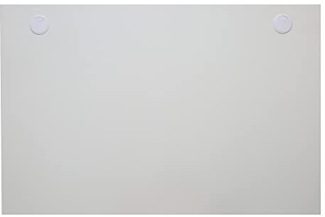 STIER Schreibtischplatte 180x80cm, weiß, melaminbeschichtet, 25mm dick, mit Kabeldurchlässen, Tabletop, modernes Design