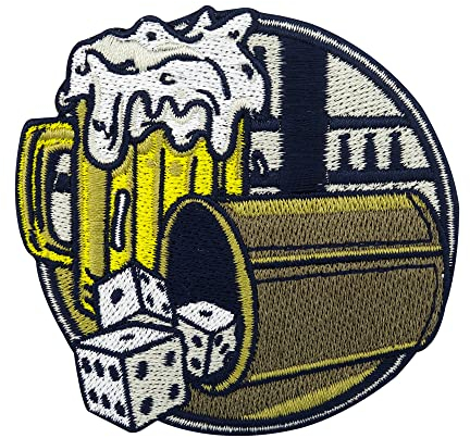 Finally Home Friday Night Patch zum Aufbügeln | Bier Patches, Würfel Bügelbild, Aufbügler, Saufen Aufnäher