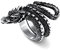 U7 Edelstahl Wikinger Drache Ring für Männer - Vintage Lóng Motiv Großer Hip Hop Street Style Modeschmuck für Vatertag Geburtstag (Größe 62)