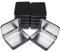 Thintinick 12 Stück rechteckige Metalldosen mit Scharnier, leere Behälter, grundlegende Notwendigkeiten, Aufbewahrungs-Organizer, Mini-Box-Set, 11,5 x 8,5 x 2,2 cm (schwarz)