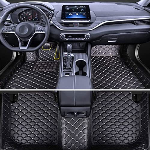 Auto FußMatten Leder Fussmatten FüR V-W Tiguan 5N 2009-2016(LHD), Custom Allwetter FußMatte Wasserdichte Bodenmatte Set Abdeckung Vorne Hinten Teppiche Anti-Rutsch Automatten ZubehöR