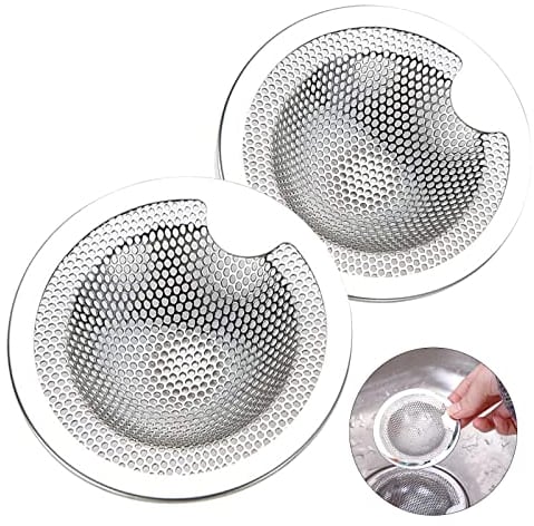 KOSHIFU 2 Pcs Filtro de Acero Inoxidable para Desagüe Fregadero Cocina Coladores para Lavabo Bañera