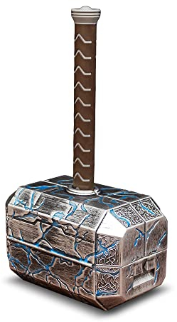 Marvel Mighty Thor's Hammer Mjolnir Ensemble d'outils tout-en-un 91 pièces | Les gadgets incluent tournevis, clé, marteau, pinces, ensembles de crochets, et plus encore