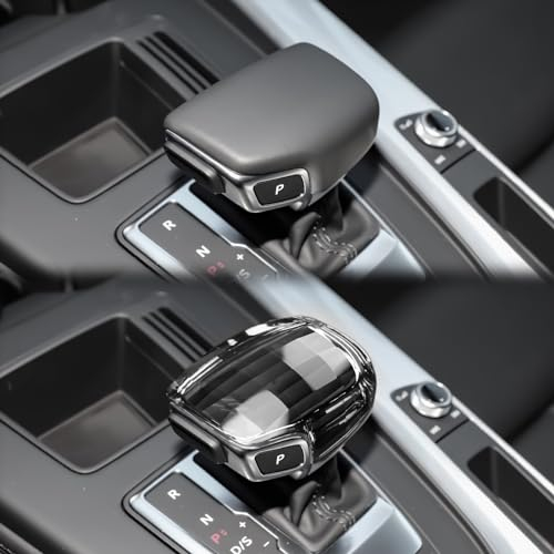 KUNGKIC Helles Kristall Auto-Schaltknauf Abdeckung Griffe Hebel Stick Kopf Dekorativ Schalthebelknauf Getriebegriff Compatible with AUDI A4 S4 A5 S5 RS5 Q5 SQ5 Q7 Innenbereich Zubehör(Stil A)