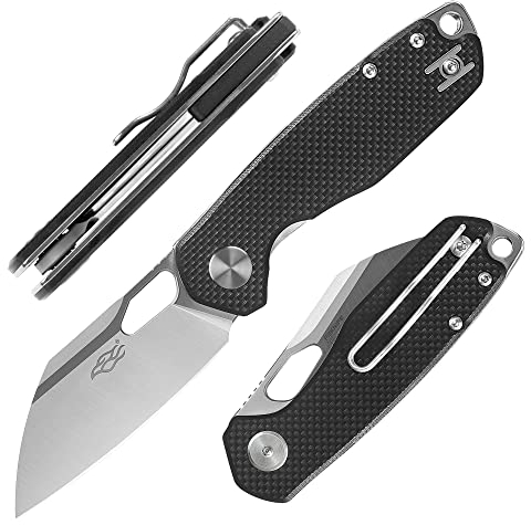 Firebird GANZO FH924-BK Taschen Klappmesser D2-Stahlklinge 65mm G10 Anti-Rutsch-Griff mit Clip Camping Utility Klapptaschenmesser Jagd Angeln Outdoor Taschenmesser EDC-Messer 160 mm 84 g (Schwarz)