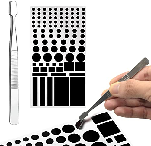 Abdunklungsfolie, Lichtdimmer Folie Selbstklebend, Lichtdimmer Folie Dimmt, Black Out-Edition, Lichtdimmer Sheets, LED abdunkeln Folie, Dimming Sticker, Für Alarmuhren, Elektronikgeräten