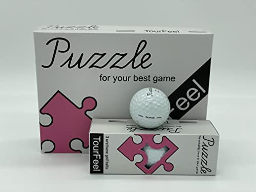 Puzzle Golfbälle TourFeel - Premium Performance, Weiches Gefühl, Verbesserte Kontrolle und Distanz - 12er Pack