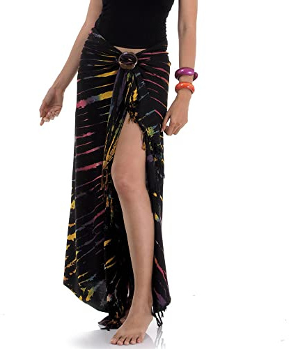 PRINCESS OF ASIA Sarong Pareo Lungi Strandtuch Wicklrock Sarongkleid mit Kokosnuss-Verschluss aus Thailand & Bali