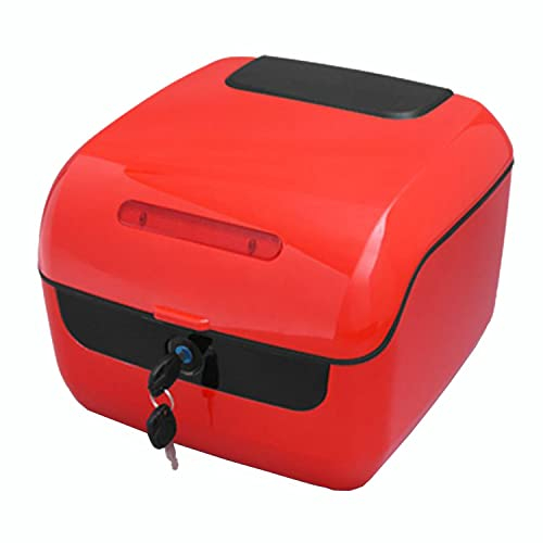 Wnanch Motorradkoffer & Gepäck Top Case/Koffer Für Roller, Motorrad Oder Quad, 26 Liter, Universal (Color : Rot)