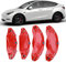 For Model Y Sporty Wheel Hub , 4 Pieces Red, Yellow, Disc Brake Caliper Protective Cover, Replacement For 19 Inch/20 Inch Wheel Hub, Model Y 2017-2023 (Red)