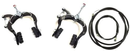AARNAV 1 Pair U Shape Bike Brake For Mountain Bike And MTB, BMX Brake Clamps, Road Bike Brakes, Bicycle Front And Rear Caliper Brake Set with Pads And Cables for Bicycle