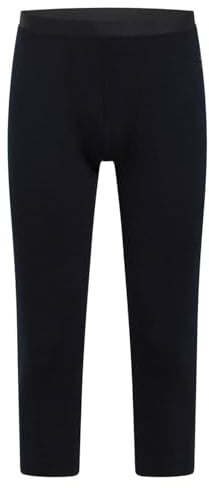 Odlo Herren Merino 200 3/4 Hose Funktionsunterwäsche | Atmungsaktive Merino-Thermoleggings in 3/4-Länge für Wandern, Trekking, Ski & Wintersport