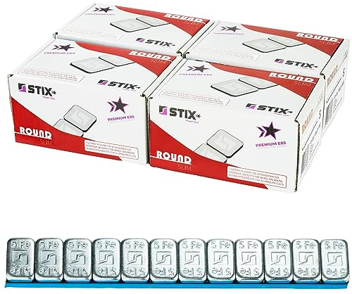 Stix Klebegewichte Rounded Slim Auswuchtgewichte 2400 Stück 200 Streifen à 60g 12KG verzinkt 3,5mm mit breitem Klebeband für Alufelgen