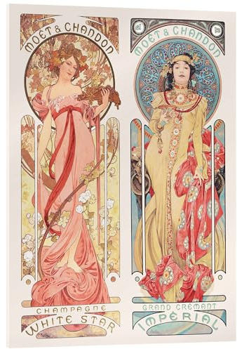 Posterlounge Moët & Chandon Acrylglasbild von Alfons Mucha 30 x 40 cm Wandbilder Wanddeko