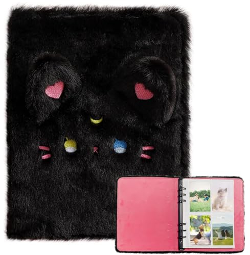 WAYUTO Cartoon Kpop Photocard Binder Plush with 30Pcs Inner Pages Kpop Photocard Album Kpop Photocard Book Kpop Photocard Holder Kpop Photocard Holder Kpop Photocard Organizer for Kpop Enthusiast