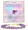Farfume Armband Damen Edelstein Perlen Armbänder, Chakra 4mm Kristall Natürliche Echte Steine Schmuck Geschenke für Frauen(Amethyst)