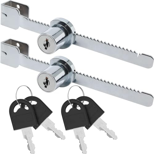 ZiYuya 2pcs Reptile Vivarium Look with Key Different Terrarium Showcase Lock Display Cabinet Lock Sliding Glass Door Lock Ratchet Lock